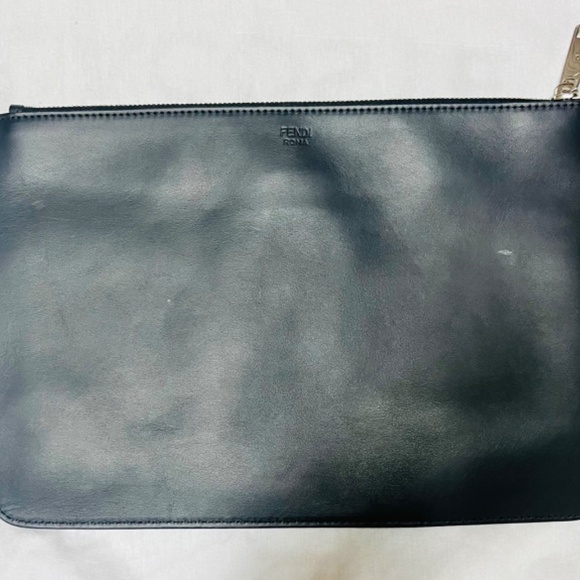 FF Squared Clutch Fabric Black | Fendi Fendi Leather Clutch